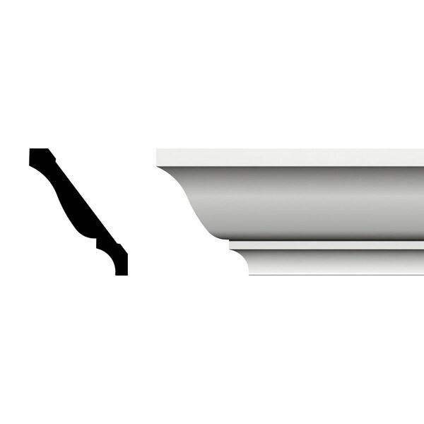 Ekena Millwork WM47 - 3 5/8"H x 2 3/4"P x 4 5/8"F x 96"L Crown Moulding, PVC WM47X96SWPV - main